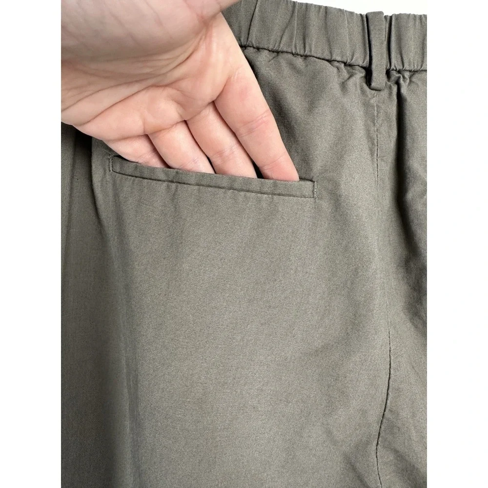 Uniqlo Men's Linen Blend Pants Size Medium Gray Pleated Breathable Office Resort